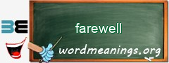 WordMeaning blackboard for farewell